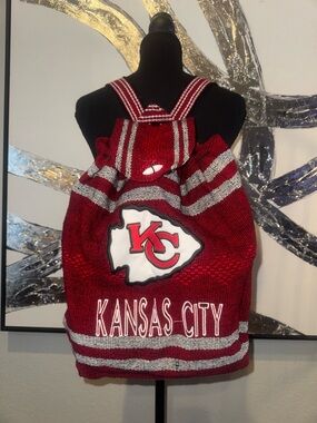 Kansas City Chiefs Knit Backpack - Red & White